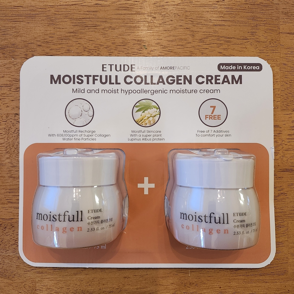 ETUDE Moistfull Collagen Cream 2.53 fl oz, 2-pack